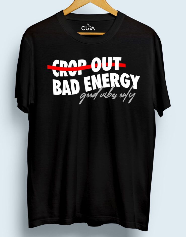 Crop Out Bad Energy Tee (Black)