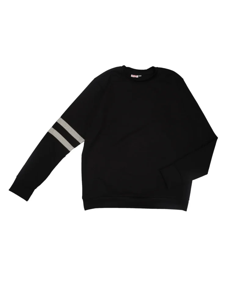Cura Sweatshirt Black with Grey Sleeve Patch