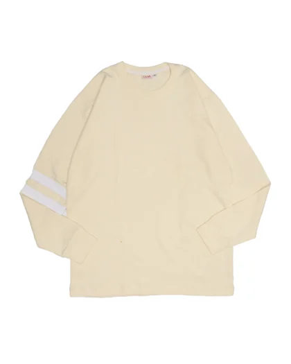 Cura Longsleeve Tshirt (Cream with White Band)