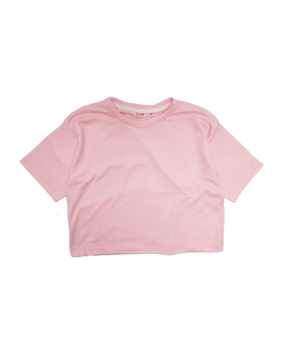 Cura Pink Short Sleeves Crop top