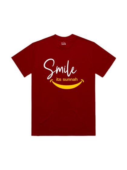 Smile, It's Sunnah T-shirt (Wine)
